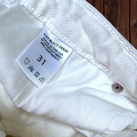 JUST BLACK DENIM White Stretch Jeans Stitch Fix Straight Leg Mid Rise 12 / 31 - Picture 5 of 6